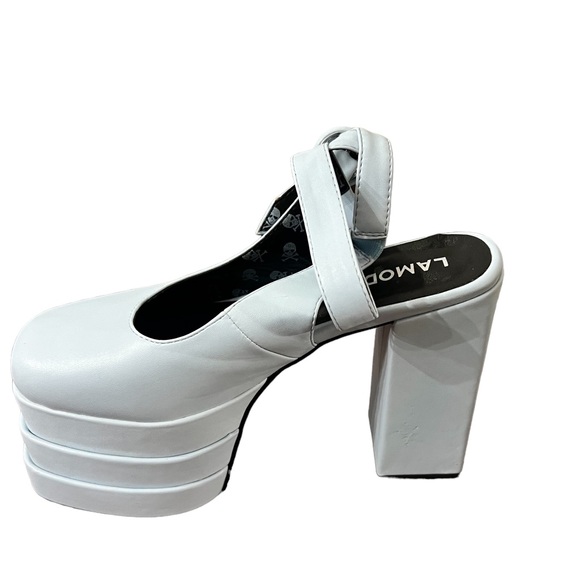Lamoda Video Games Extreme Platform Heeled Shoes. Light Blue. Size 10. - Picture 4 of 9